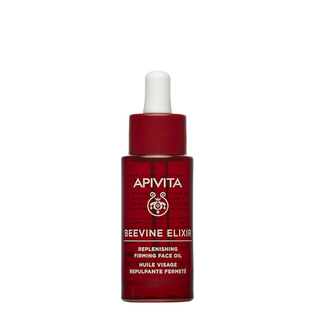 ApivitaBeeVineElixirReplenishingFirmingFaceOil30ml Bottle of Apivita BeeVine Elixir Replenishing Firming Face Oil by Apivita, a facial oil indicated for firming and regenerating skin.
