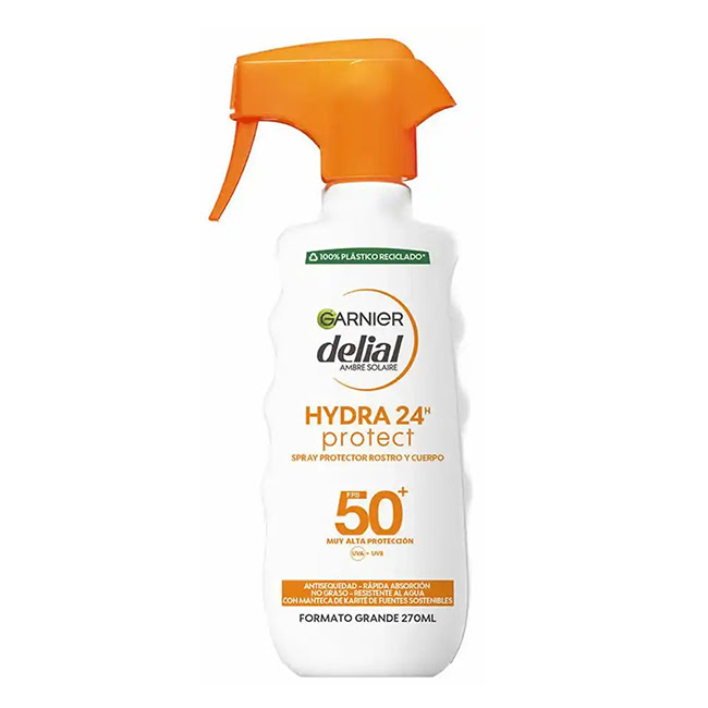 GarnierAmbreSolaireHydra24ProtectSprayFace&BodySPF50+270ml Garnier Ambre Solaire Hydra 24 Protect Spray Face & Body SPF50+ 270ml