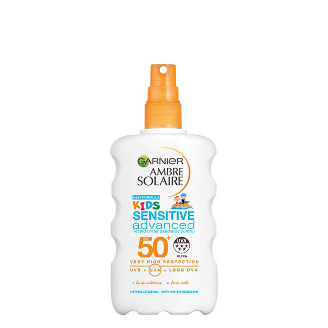 GarnierAmbreSolaireKidsSensitiveAdvancedSPF50Spray150ml Garnier Ambre Solaire Kids Sensitive Advanced SPF50+ Spray 150ml - Image 1