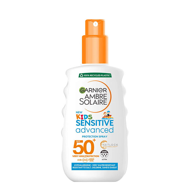 GarnierAmbreSolaireKidsSensitiveAdvancedSPF50Spray200ml Garnier Ambre Solaire Kids Sensitive Advanced SPF50+ Spray 200ml - Image 1