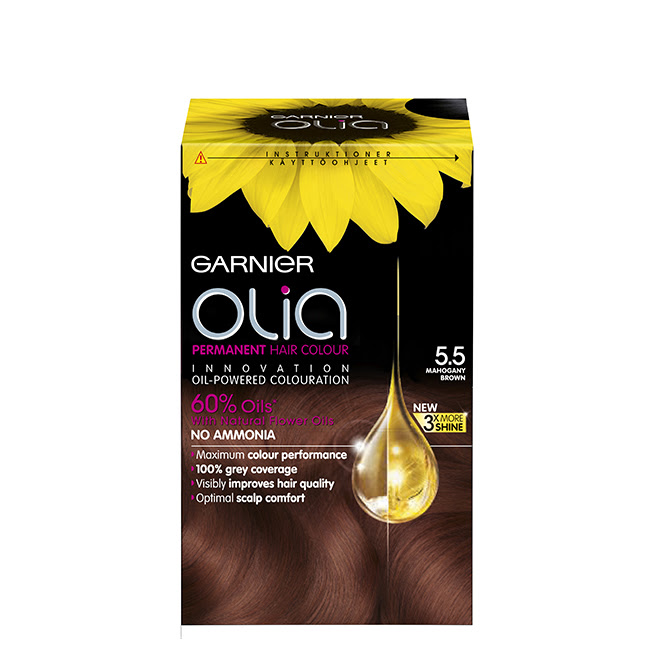 GarnierOLIAPermanentHairColor55MahoganyBrown Garnier OLIA Coloração Permanente Cor 5.5 Acajou - Image 1