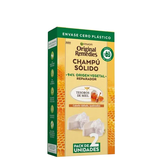 GarnierOriginalRemediesHoneyTreasuresSolidShampoo2x60g Garnier Original Remedies Honey Treasures Solid Shampoo 2x60g