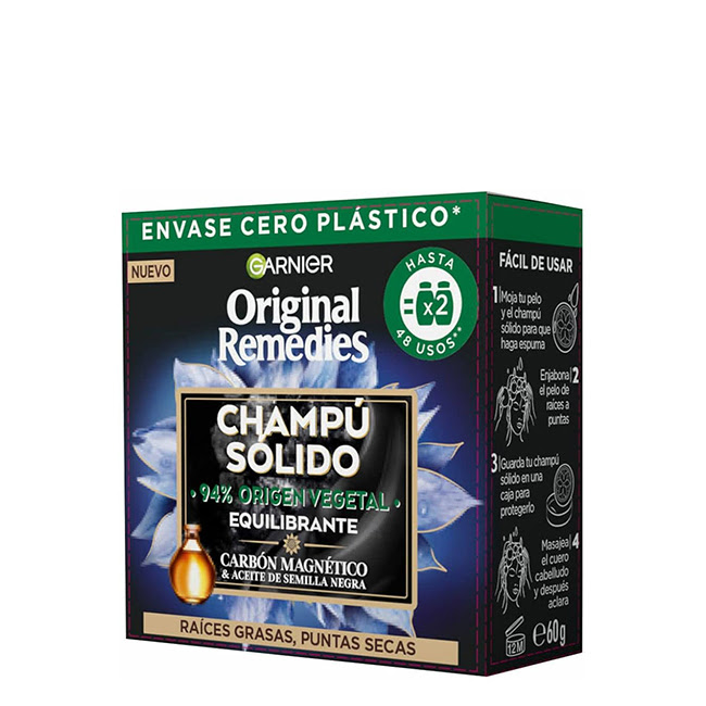 GarnierOriginalRemediesMagneticCharcoalSolidShampoo60g ガルニエ オリジナルレメディーズ マグネティックチャコール ソリッドシャンプー 60g - 画像 (1)