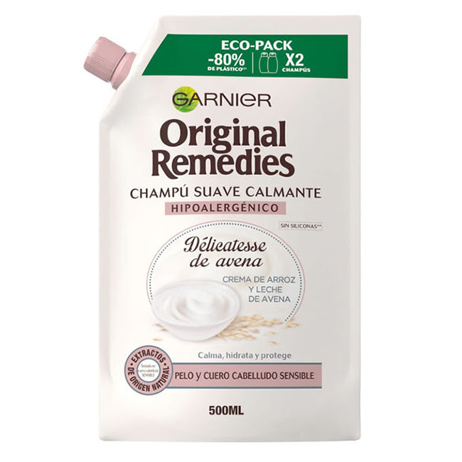 GarnierOriginalRemediesOatDélicatesseShampooRefill500ml Garnier Original Remedies Oat Délicatesse Shampoo Refill 500ml