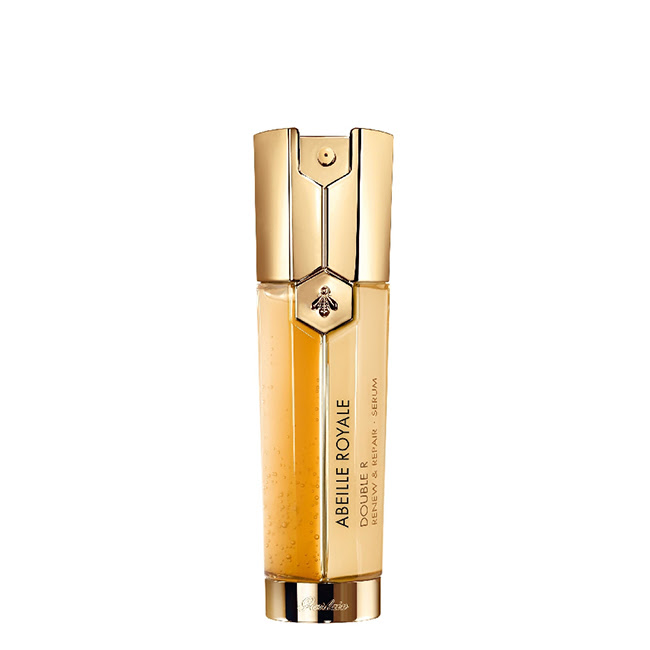 GuerlainAbeilleRoyaleDoubleRRenew&RepairSerum50ml Bottle of Guerlain Abeille Royale Double R Renew & Repair Serum by Guerlain, a dual-action serum indicated for renewing skin texture.