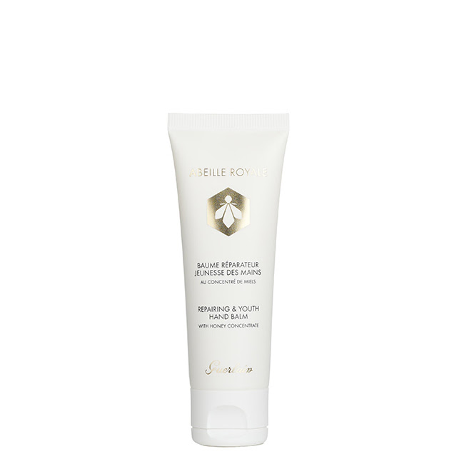 GuerlainAbeilleRoyaleRepairing&YouthHandBalm40ml Tube of Guerlain Abeille Royale Repairing & Youth Hand Balm by Guerlain, a rich balm indicated for nourishing dry hand skin.