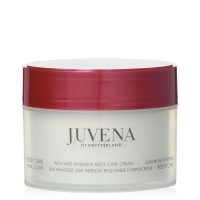 Jar  of  Juvena  Body  Care  Rich  and  Intensive  Cream  by  Juvena,  a  rich  cream  indicated  for  intensely  moisturizing  dry  body  skin.