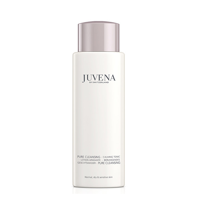 JuvenaPureCleansingCalmingTonic200ml Bottle of Juvena Pure Cleansing Calming Tonic by Juvena, a fluid lotion indicated for toning, soothing and moisturizing facial skin.