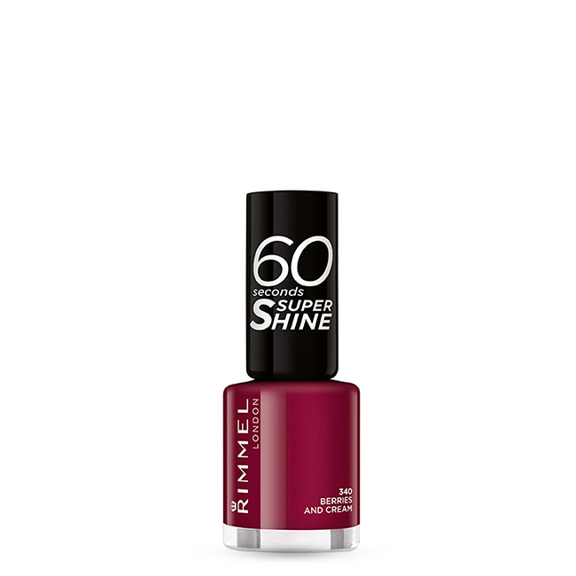 RimmelLondon60SecondsSuperShineNailPolishColor340BerriesandCream8ml Rimmel London 60 Seconds Super Shine Verniz Cor 340 Berries and Cream 8ml - Image 1