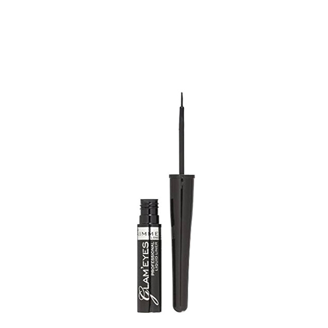RimmelLondonGlamEyesLiquidEyelinerColor001Black9g Rimmel London Glam'Eyes Eyeliner Líquido Cor 001 Black 9g - Image 1