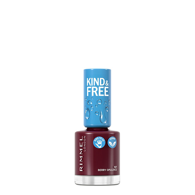 RimmelLondonKindFreeNailPolishColor157BerryOpulence8ml Rimmel London Kind & Free Esmalte de Uñas 157 Berry Opulence 8ml - Image 1