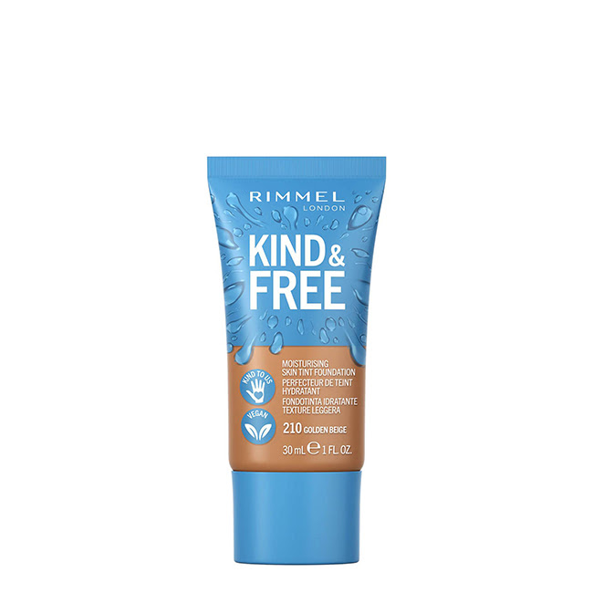RimmelLondonKindFreeSkinTintFoundation210GoldenBeige30ml Rimmel London Kind & Free Base Color 210 Golden Beige 30ml - Image 1
