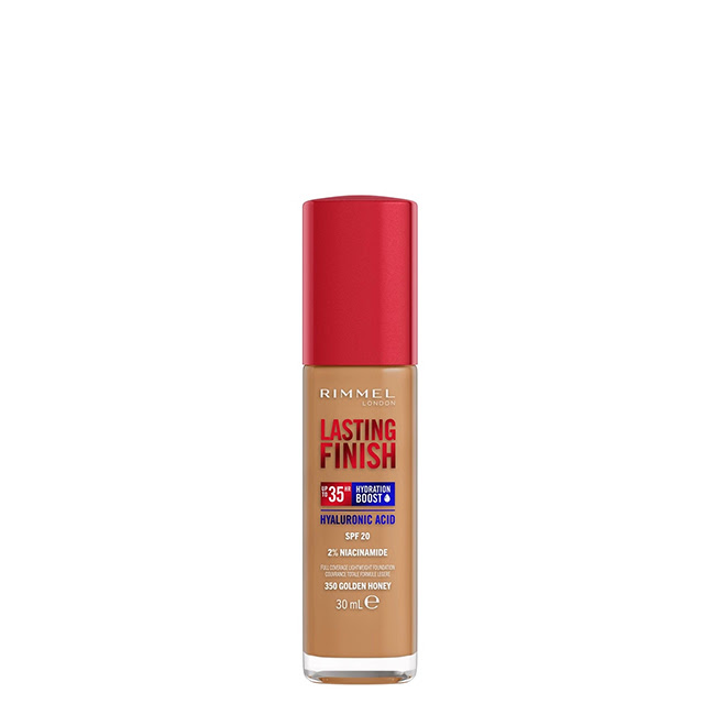 RimmelLondonLastingFinishHyaluronBoostSPF20Foundation350GoldenHoney30ml リンメル ロンドン ラスティング フィニッシュ ヒアルロン ブースト SPF20 ファンデーション 350 ゴールデン ハニー 30ml - 画像 (1)