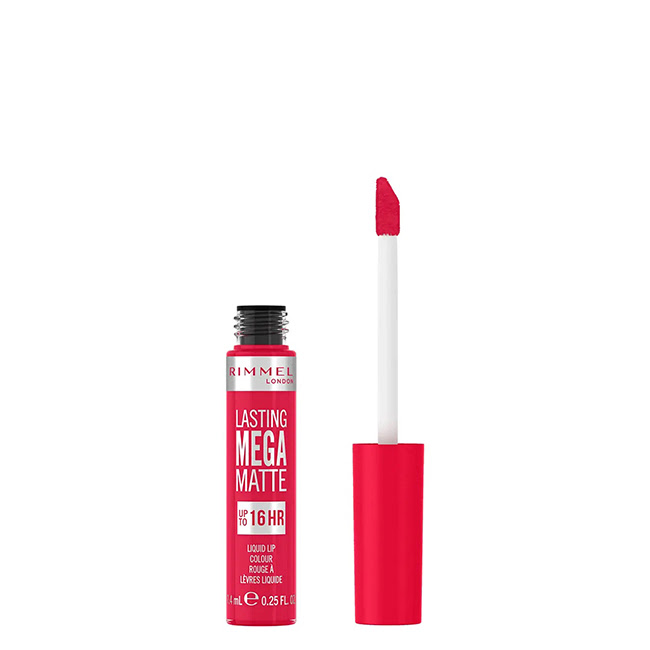 RimmelLondonLastingMegaMatteLiquidLipColour910FuchsiaFlush74ml Rimmel London Lasting Mega Matte Barra de Labios Líquida 910 Fuchsia Flush 7,4ml - Image 1