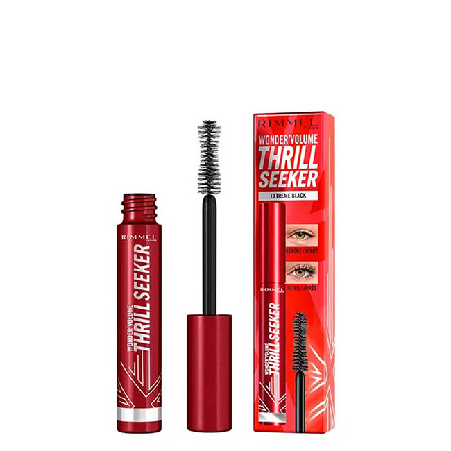 RimmelWonderVolumeThrillSeekerMascaraColorExtremeBlack8ml Rimmel Wonder'Volume Thrill Seeker Máscara de Pestanas Cor Extreme Black 8ml - Image 1