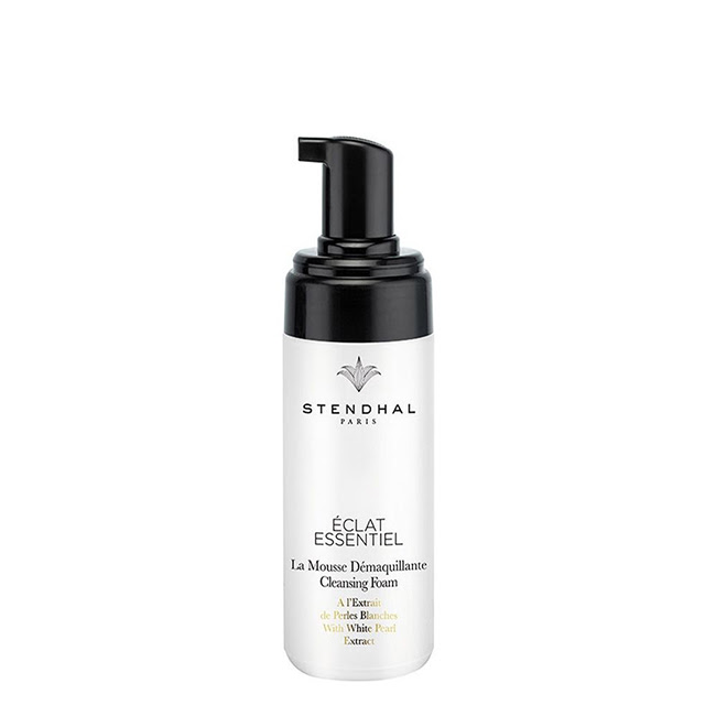 StendhalÉclatEssentielCleansingFoam125ml Product container of Stendhal Éclat Essentiel Cleansing Foam by Stendhal, a mousse indicated for removing makeup and impurities.