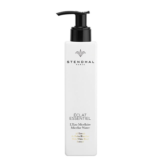 StendhalÉclatEssentielMicellarWater200ml Bottle of Stendhal Éclat Essentiel Micellar Water by Stendhal, a liquid cleanser indicated for removing makeup and impurities.