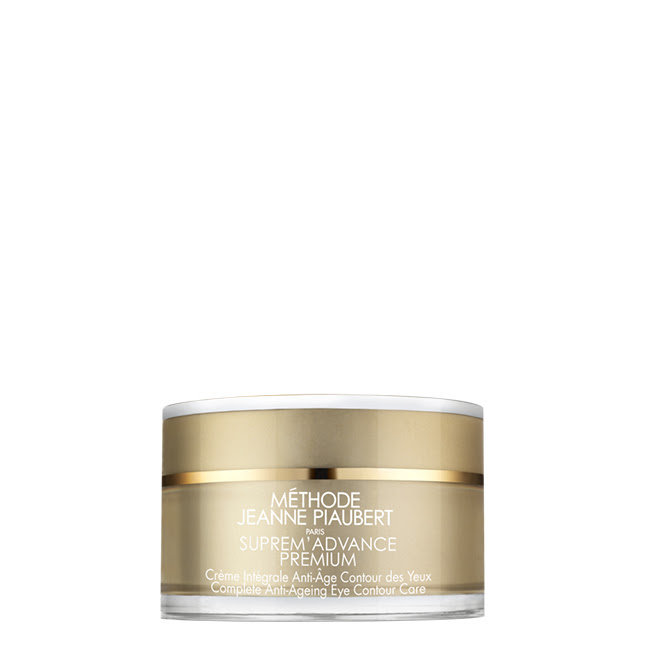 JeannePiaubertSuprem'AdvancePremiumAnti-AgingEyeContourCare15ml Product container of Jeanne Piaubert SupremAdvance Premium Anti-Aging Eye Contour Care, a cream indicated for reducing eye puffiness.