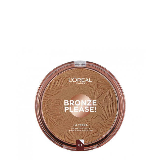 LOrealBronzePleaseLaTerraBronzingPowder03MediumCaramel18g L'Oreal Bronze Please! La Terra Pó Bronzeador Cor 03 Medium Caramel 18g - Image 1