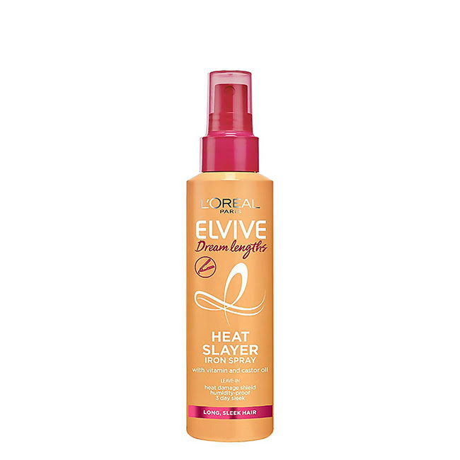 L'OrealElviveDreamLongHeatSlayerSpray150ml Spray of LOreal Elvive Dream Long Heat Slayer Spray by LOreal Paris, a protective spray indicated for thermal heat protection.