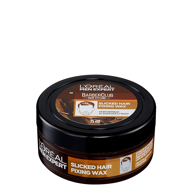 L'OrealMenExpertBarberClubSlickedHairFixingWax75ml L'Oreal Men Expert Barber Club Slicked Hair Fixing Wax 75ml