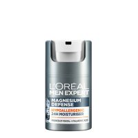 Jar  of  LOreal  Men  Expert  Magnesium  Defense  Moisturizing  Cream  24h  by  LOreal,  a  cream  to  strengthen  and  protect  sensitive  skin.