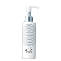 Product  container  of  Sensai  Silky  Purifying  Milky  Soap  by  Sensai,  an  emulsion  indicated  for  purifying  dry  and  very  dry  skin.