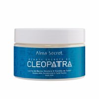 Bottle  of  Alma  Secret  Cleopatra  Body  Moisturizer  by  Alma  Secret,  a  body  cream  indicated  for  24  hours  of  hydration  and  softness.