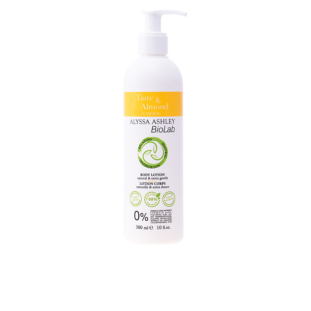 AlyssaAshleyBiolabTiare&AlmondBodyLotion300ml Alyssa Ashley Biolab Tiare & Almond Body Lotion 300ml