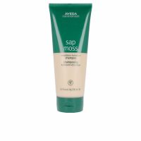 Bottle  of  Aveda  Sap  Moss  Weightless  Hydration  Shampoo  by  Aveda,  a  hydrating  shampoo  indicated  for  cleansing  without  weighing  hair  down.