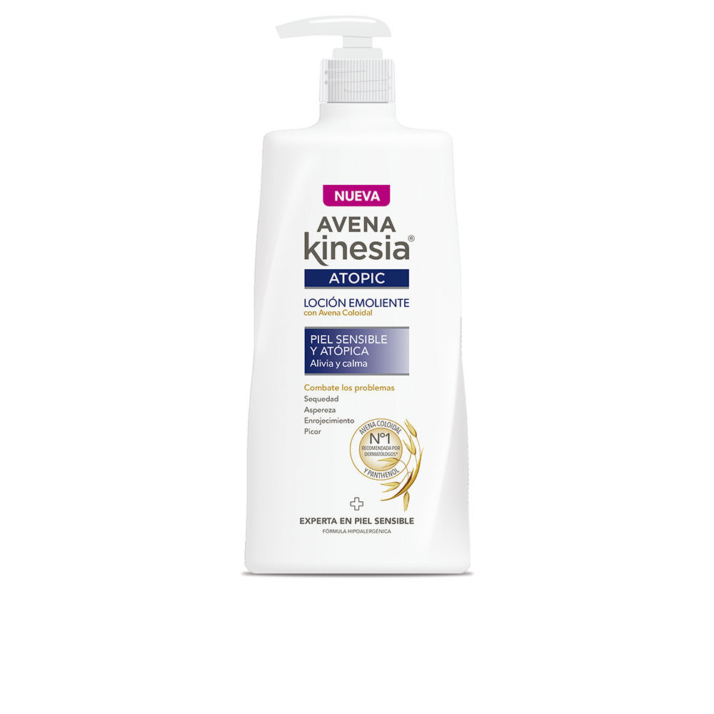AvenaKinesiaAtopicBodyEmollientLotion400ml Bottle of Avena Kinesia Atopic Body Emollient Lotion by Avena Kinesia, a lotion indicated for repairing and hydrating atopic skin.