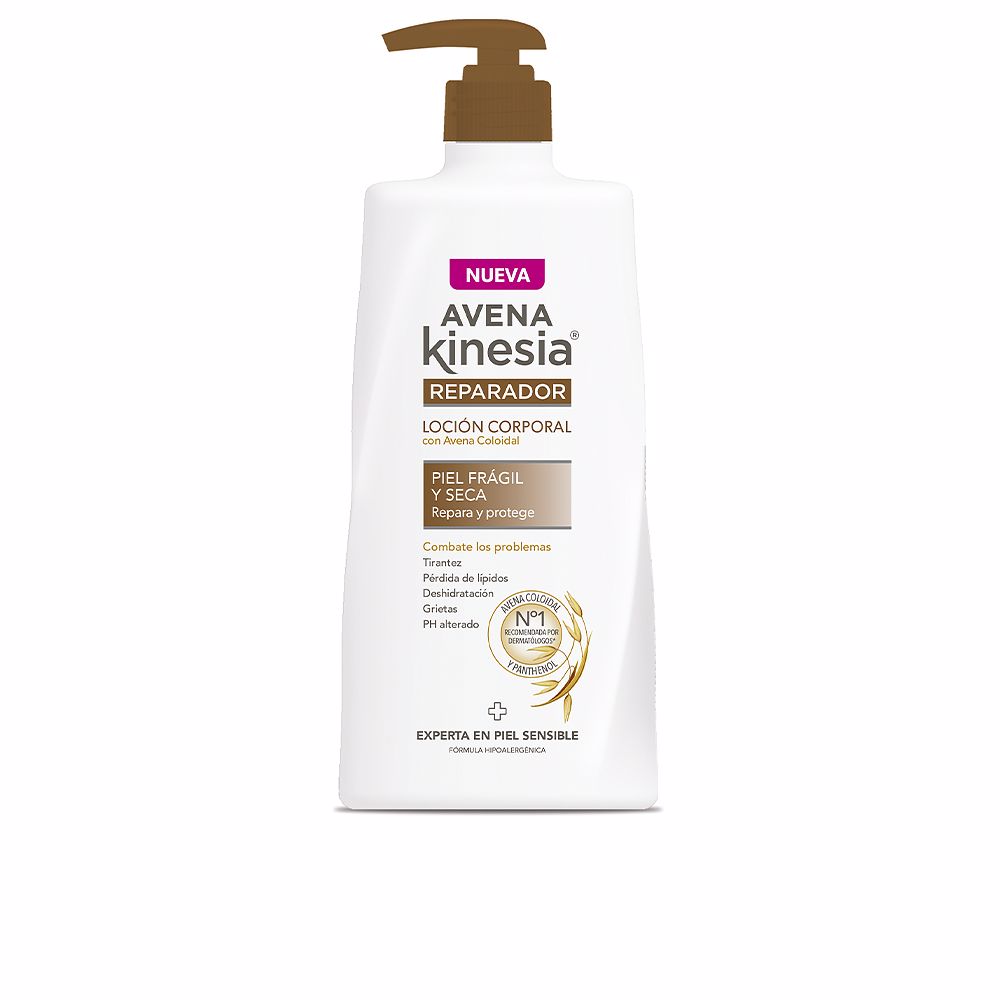 AvenaKinesiaRepairingBodyLotion400ml Bottle of Avena Kinesia Repairing Body Lotion by Avena Kinesia, a lotion indicated for nourishing and calming fragile dry skin.
