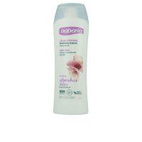 Bottle  of  Babaria  Almond  Oil  Body  Milk  Dry  Skin  by  Babaria,  a  body  milk  indicated  for  moisturizing  and  nourishing  dry  skin.