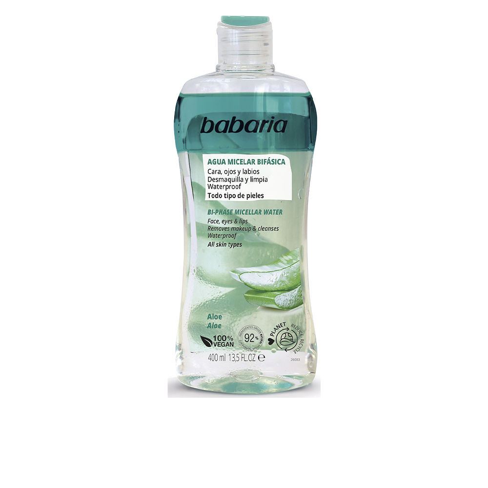 BabariaBiphasicMake-UpRemoverMicellarWaterAloeVera400ml Babaria Biphasic Make-Up Remover Micellar Water Aloe Vera 400ml