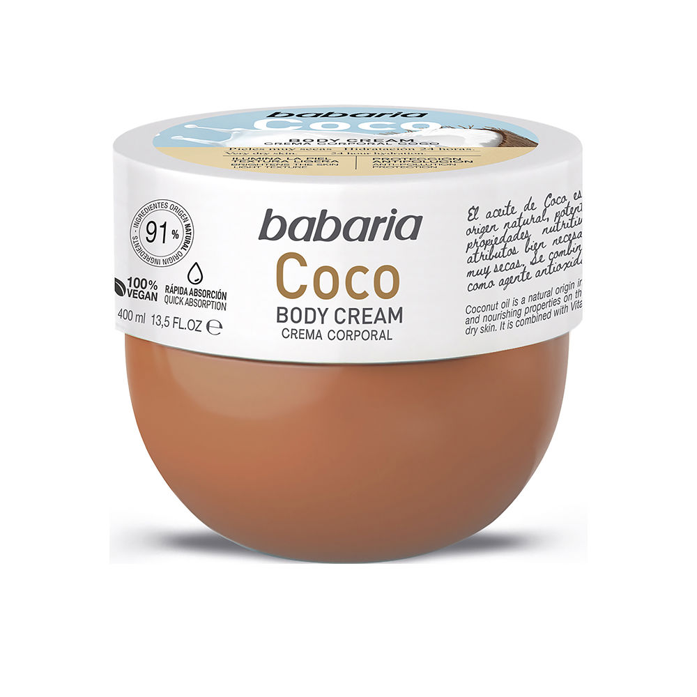BabariaCoconutBodyCream400ml Babaria Coconut Body Cream 400ml - Image 1