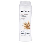 Bottle  of  Babaria  Oat  Body  Milk  Soothing  Sensitive  Skin  by  Babaria,  a  body  lotion  indicated  for  moisturizing  and  soothing  sensitive  skin.
