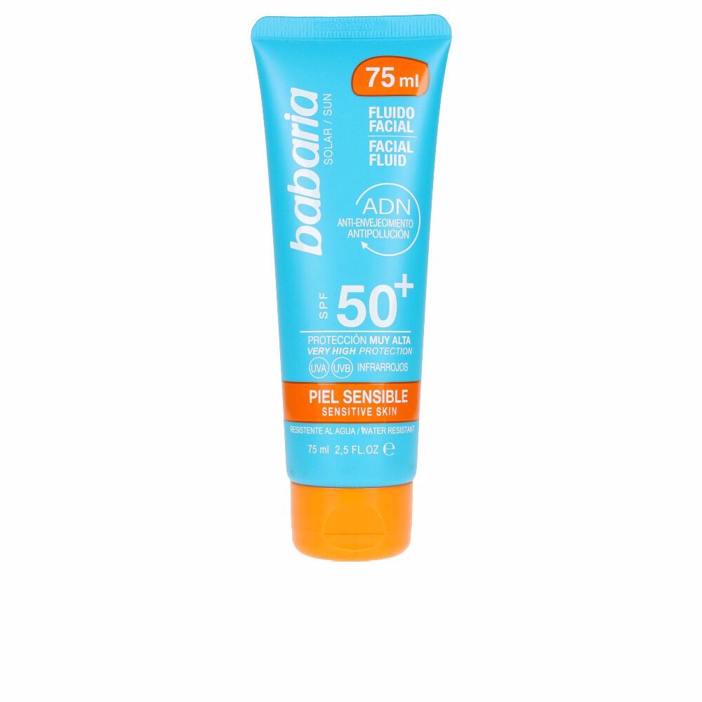 BabariaSunADNSensitiveFacialFluidSPF5075ml Babaria Sun ADN Sensitive Facial Fluid SPF50 75ml - Image 1