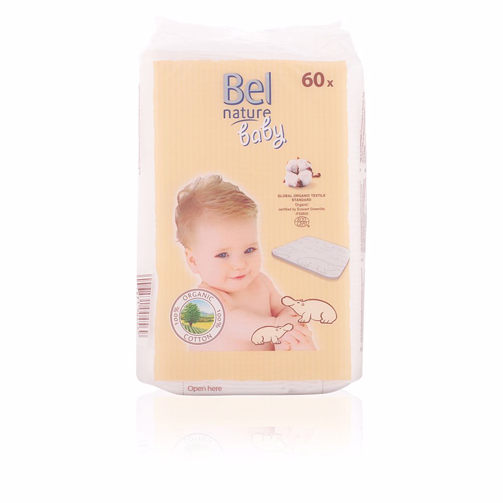 BelNatureEcocertMaxiDiscsBaby100%OrganicCottonx60 Jar of Bel Nature Baby Discs by Bel Nature, cotton discs indicated for the gentle hygiene of the baby skin.
