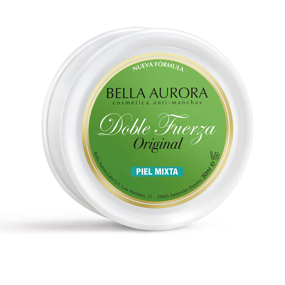 BellaAuroraDoubleStrengthMattAnti-SpotCreamForCombinationSkin30ml Jar of Bella Aurora Double Force Anti-Dark Spots Cream Combination Skin by Bella Aurora, a cream for brightening dark spots.