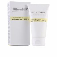 Tube  of  Bella  Aurora  Anti-Dark  Spots  Hand  Cream  SPF15  by  Bella  Aurora,  a  cream  indicated  for  moisturizing  the  hands.