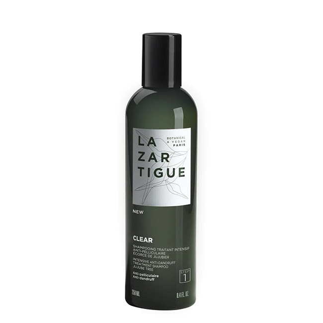 LazartigueClearStep1IntensiveAnti-DandruffShampoo250ml Bottle of Lazartigue Clear Step 1 Intensive Anti-Dandruff Shampoo by Lazartigue, a shampoo indicated for eliminating dandruff.