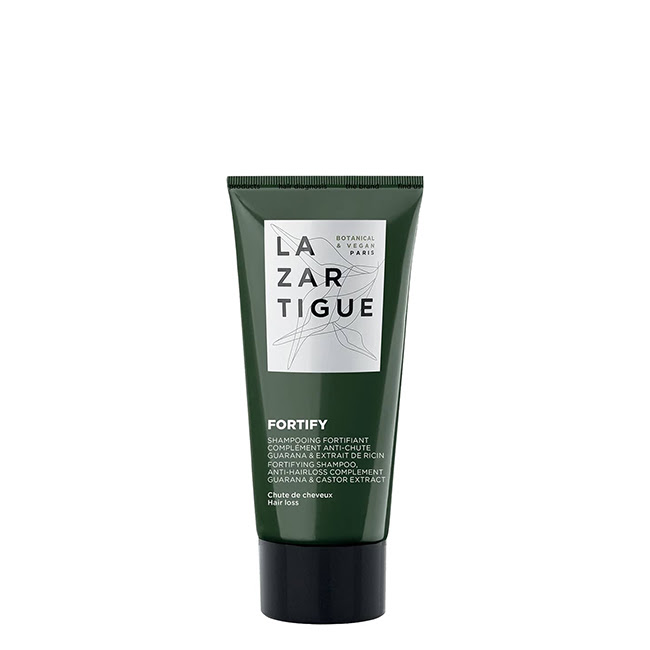 LazartigueFortifyShampoo50ml Bottle of Fortify Shampoo by Lazartigue, a fortifying shampoo indicated for preventing hair loss and accelerating growth.