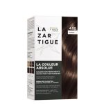 Box of La Couleur Absolue Permanent Haircolor 4.00 Brown by Lazartigue, a permanent dye indicated for full gray coverage and nourishment.