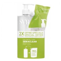 Bottle  of  SVR  Sebiaclear  Micellar  Water  by  SVR,  a  micellar  water  indicated  for  cleansing  and  mattifying  combination  to  oily  skin.