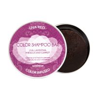 Product  container  of  Biocosme  Bio  Solid  Grape  Red  Shampoo  Bar  by  Biocosme,  a  solid  shampoo  indicated  for  dyed  hair  protection.