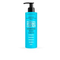Bottle  of  Biovène  Hyaluronic  Hydro  Cream  Mega-Moisturizing  Body  Cream  Treatment  by  Biovène,  a  body  cream  indicated  for  skin  nourishment.