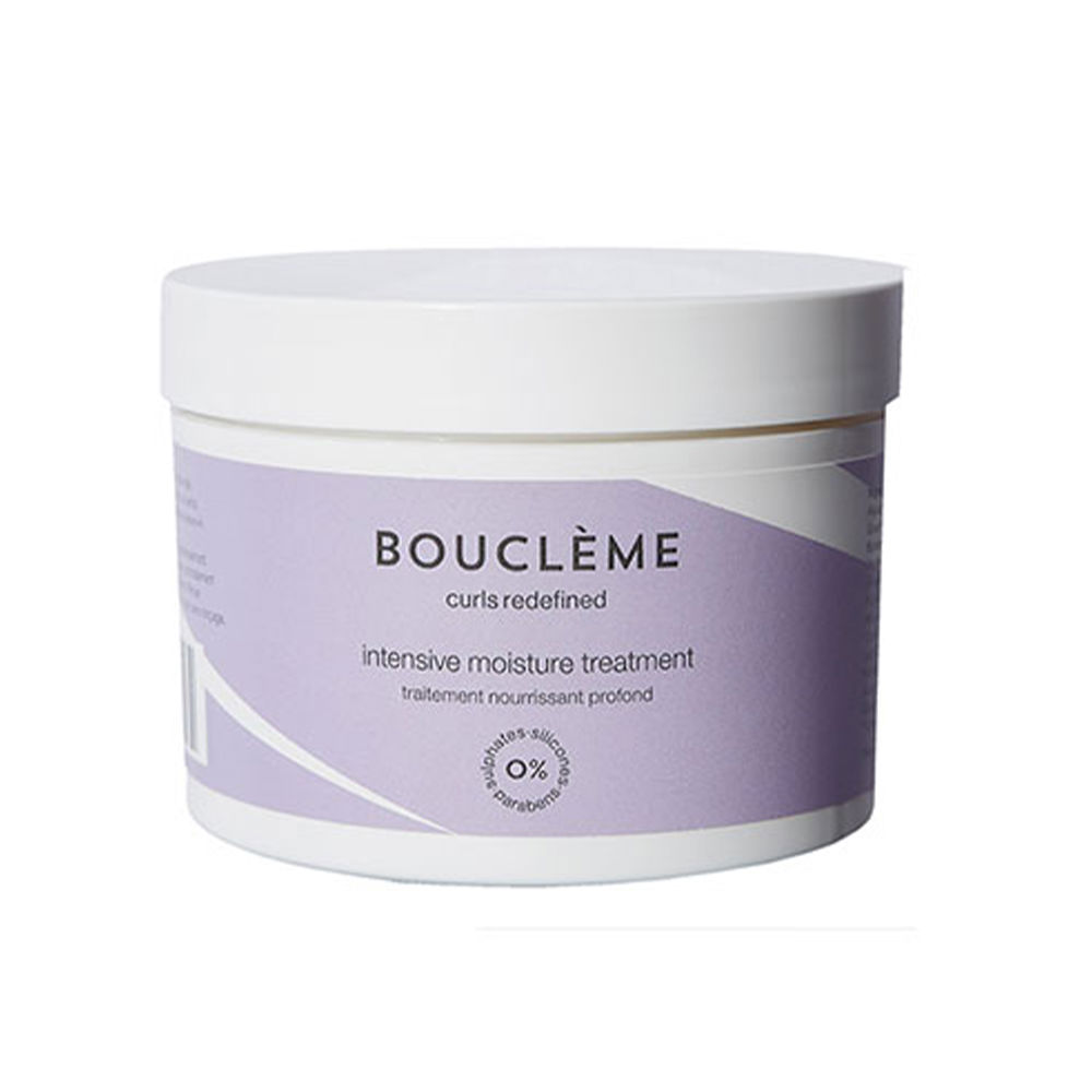 BouclèmeCurlsRedefinedIntensiveMoistureTreatment250ml Jar of Bouclème Curls Redefined Intensive Moisture Treatment by Bouclème, a creamy treatment indicated for defining curly hair.