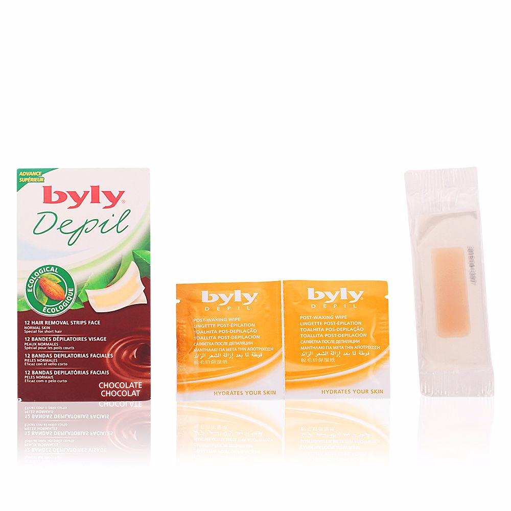 BylyDepilHairRemovalStripsFaceChocolatex12 Byly Depil Hair Removal Strips Face Chocolate x12