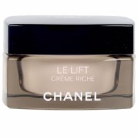 Jar  of  Chanel  Le  Lift  Crème  Riche  by  Chanel,  a  rich  face  cream  indicated  for  firming  and  illuminating  the  skin.