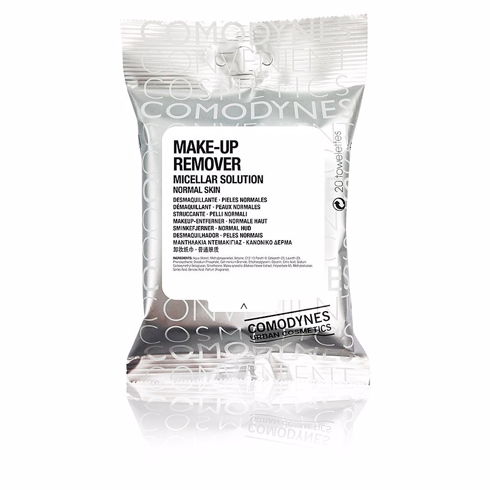 ComodynesMake-UpRemoverMicellarSolutionNormalSkinTowelettesx20 Box of Comodynes Make-Up Remover Micellar Solution Normal Skin Towelettes by Comodynes, wipes indicated for makeup removal.